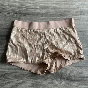 Rose gold sequins short